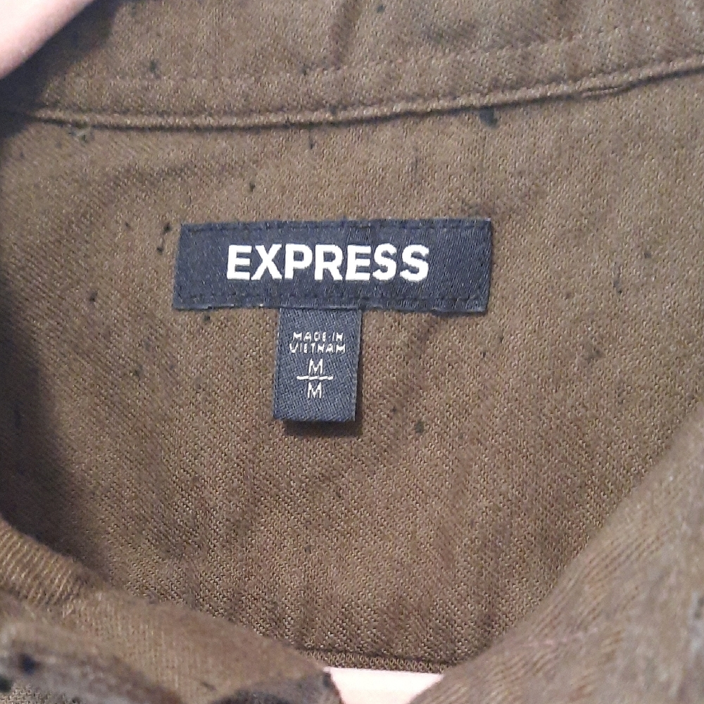Express Brown Button Down Shirt - image 2